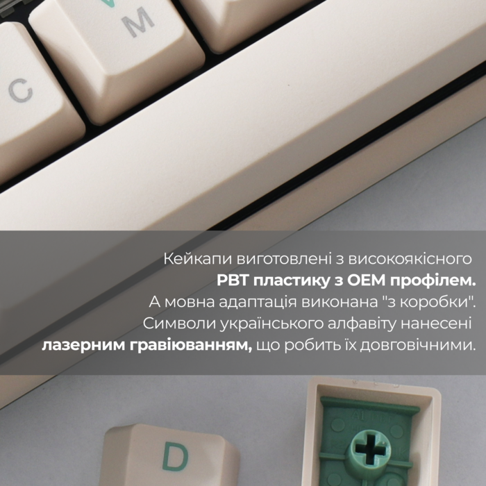 Механічна клавіатура Ducky One 3 Cherry MX Brown Matcha Cream UA