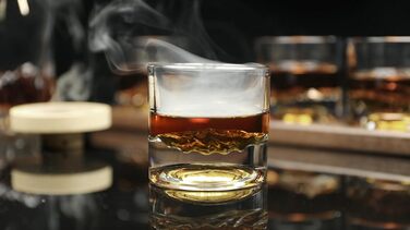 Набір склянок для віскі LIITON American Peaks Kristall 4 шт., 300 мл, для охолодження коктейлів, подарунок для чоловіків