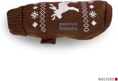 В'язаний светр Wolters Moose Brown/White, довжина спинки 30 см