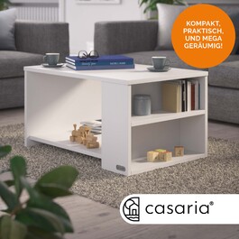 Журнальний столик Santa Cruz білий 90х60х50см