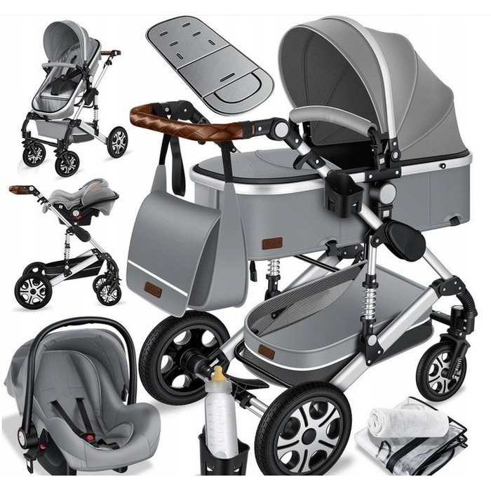 Дитячий візок Kesser 3в1, сірий