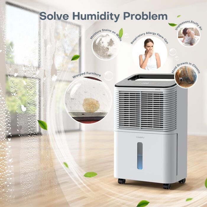 Електричний осушувач повітря 16л/день з автоматичним режимом, таймером та індикатором вологості