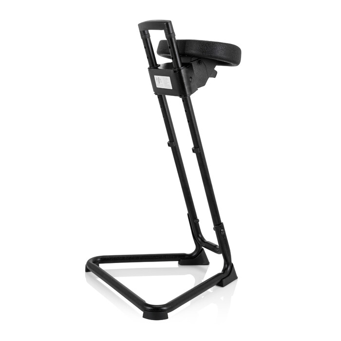 Крісло для роботи TOP WORK 32 з м'яким сидінням з піни PU, металевим каркасом, чорного кольору - hjh OFFICE