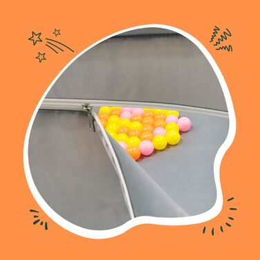 Дитячий манеж Relaxdays з 50 м'ячиками