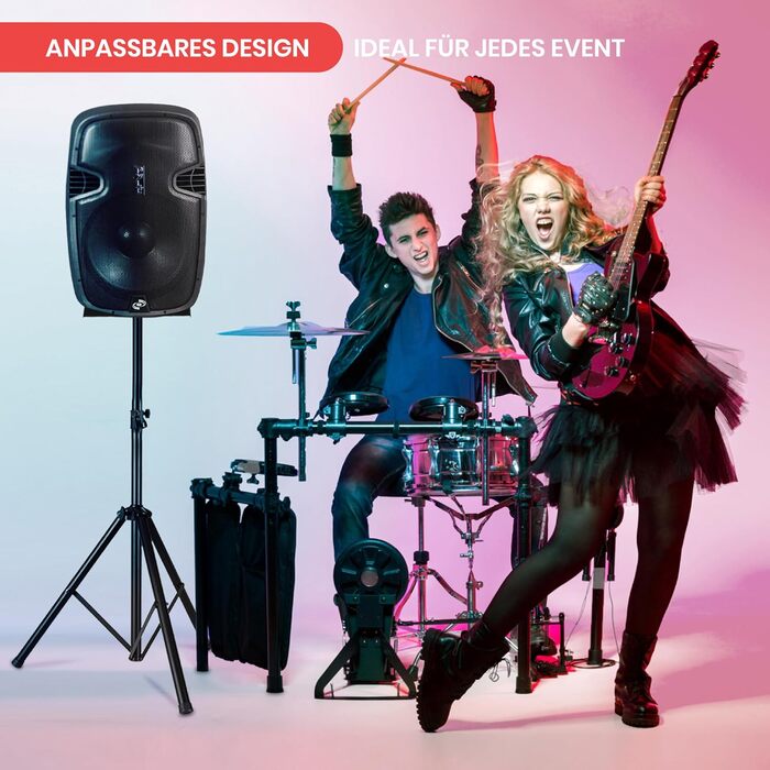 Підставка для колонок Pyle, регульована висота 66-132 см, універсальна, для студійних моніторів, міцність 40 кг, пара