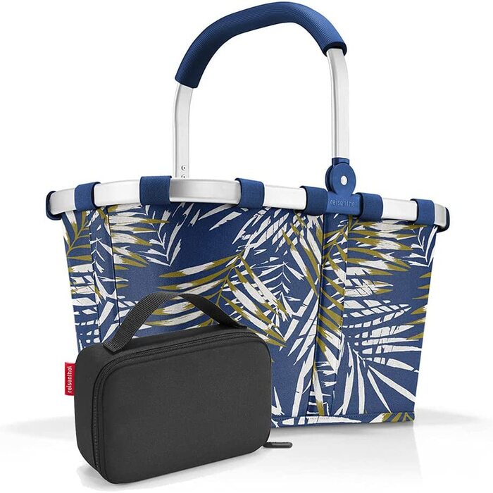 Набір сумка-переноска BK, термокейс OY, кошик для покупок SBKOY з невеликою сумкою-холодильником, (70407003) (джунглі Космос синій чорний)
