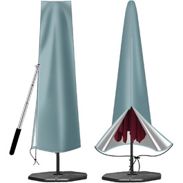 Чохол для парасольки 3м OKPOW: водонепроникний, захист від сонця та вітру, 600D, сірий (190см x 30/50см)