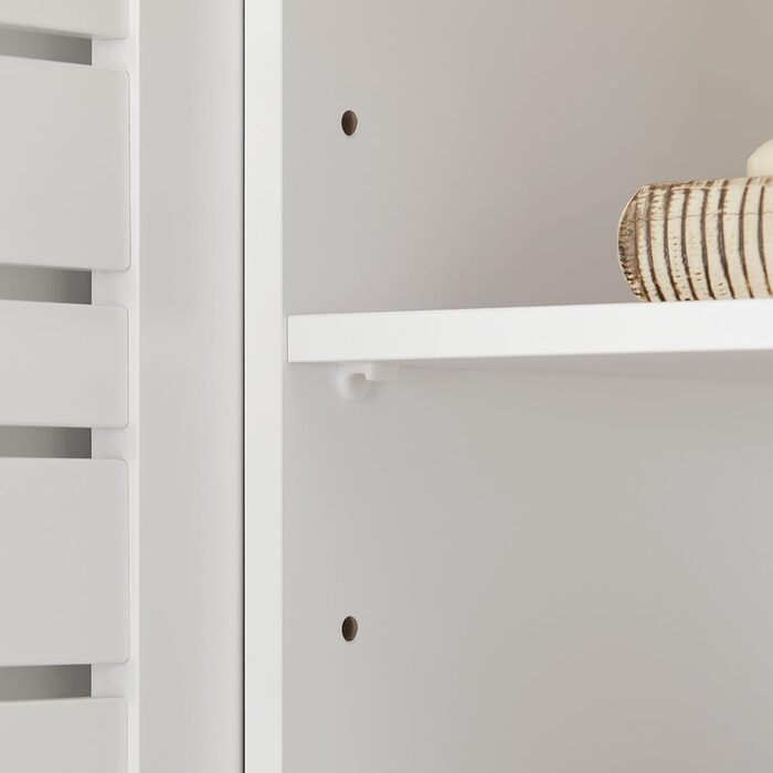 Тумбочка під раковину SoBuy 60 см, шафка для ванної кімнати з регульованою полицею, набір меблів для маленької ванної кімнати 60x59x30 см, BZR40-W