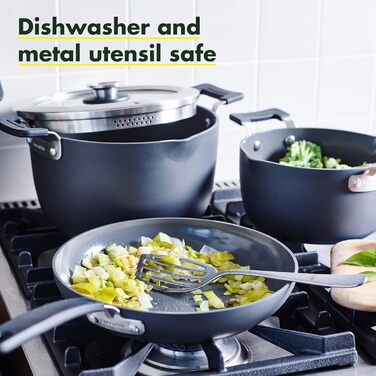 GreenPan Levels сковороди з антипригарним покриттям, 26см та 30см, без PFAS, сковорода-гриль 28см сіра