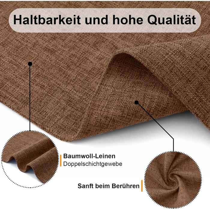 Тканинні серветки на стіл Homaxy (6 шт., Коричневий) - водонепроникні, термостійкі, нековзні