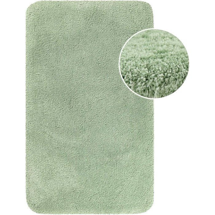 Килимок для ванної кімнати Lind Grün (55 x 65 см) - м'який, антиковзний, пральний