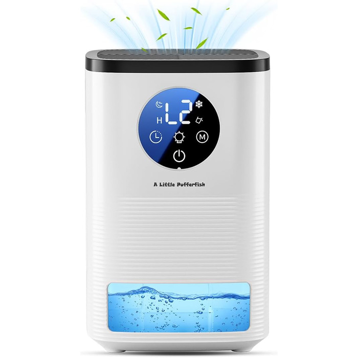 Електричний осушувач повітря 1600 мл, портативний, тихий, з автоматичним вимкненням та 7-кольоровим підсвічуванням для спальні, ванної кімнати та дому