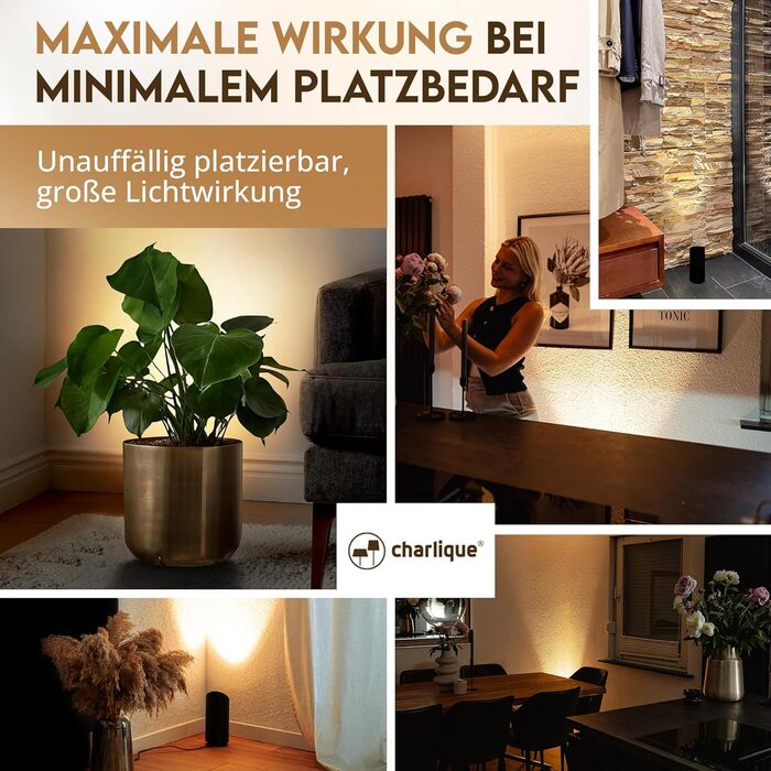 LED прожектор для підсвічування (2 шт) білий 6W, підлоговий світильник для непрямого освітлення в вітальню, настільна лампа GU10 230V, тепле світло 2700K (Чорний)