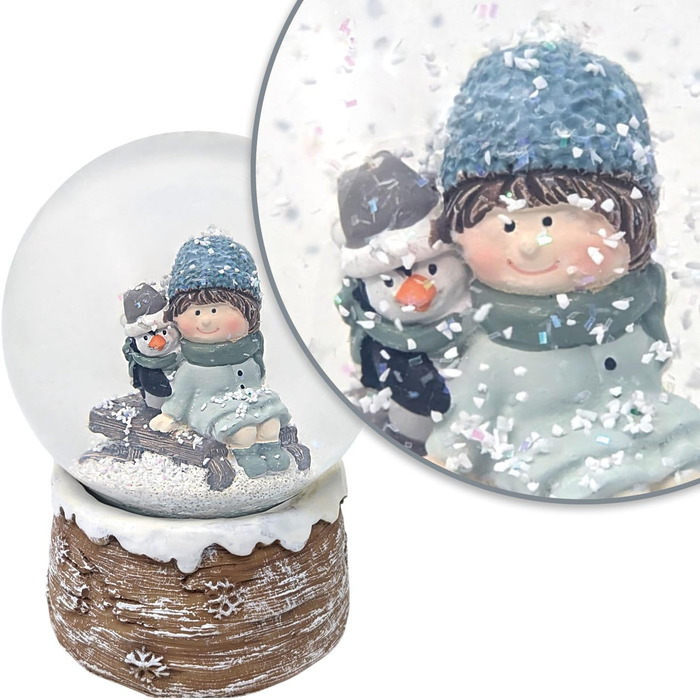 Сніжковий куля Com-Four® – святкова прикраса з блискучим снігопадом! [Асортимент варіюється]