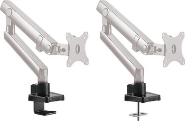 Кріплення для монітора ICY BOX IB-MS313-T: підходить для моніторів до 32 дюймів (до 8 кг), VESA 75x75/100x100, сталевий, регульований, для кріплення на стіл