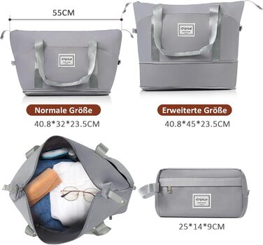 Набір валіз Merax 5 шт. з ABS-пластику, сірий, з колесами та TSA-замком