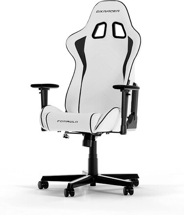 Ігрове крісло DXRacer FORMULA L PVC LEATHER (біле/Чорне)