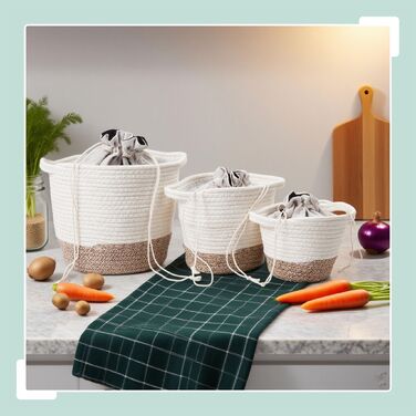 Набір з 3 контейнерів для зберігання картоплі Relaxdays