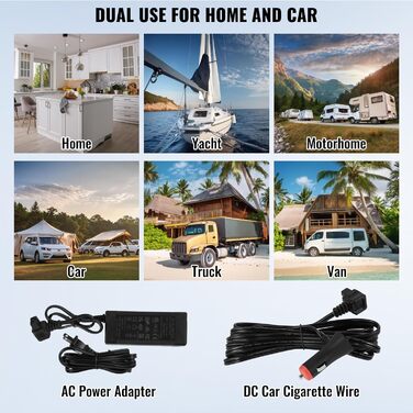 Автохолодильник VEVOR 12V/24V/220V 9л компресорний: для кемпінгу, авто, подорожей (-20°C ~ +20°C)