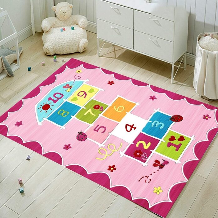 Дитячий надувний килимок FODELIUY, надувний килимок Hopscotch Ru, ігровий килимок для дівчаток Junen, дитячий надувний килимок (80160 см, г)