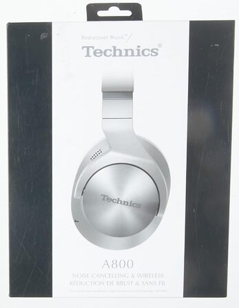 Накладні Bluetooth-навушники Technics EAH-A800E-S, шумозаглушення, мікрофон, складні, сріблястий