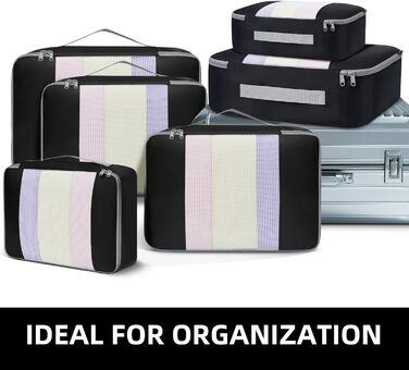 Набір органайзерів для одягу в подорожі BAGAIL, 10 шт., набір кубів для пакування речей у валізу та ручну поклажу, рожевий