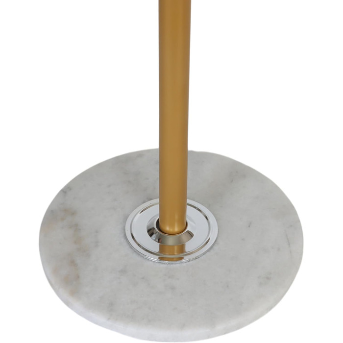 Стійка для одягу Relaxdays з підставкою для парасольки, 16 гачків, 176,5 x 36,5 см, мармурова основа, золота/біла