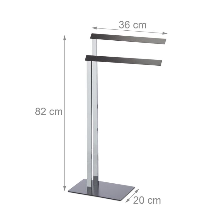 Підставка для рушників Relaxdays, хром/антрацит