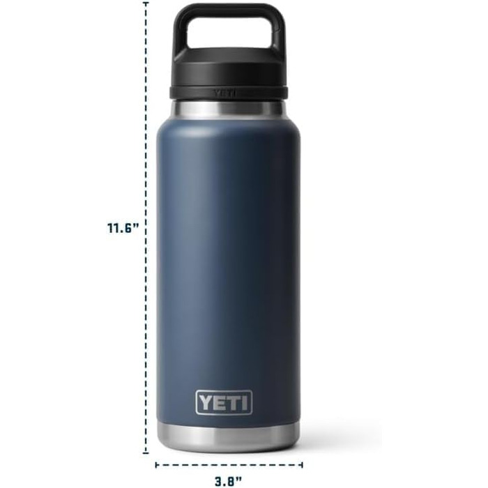 Термос YETI Rambler з кришкою Chug, чорний, 1 літр (36 oz)