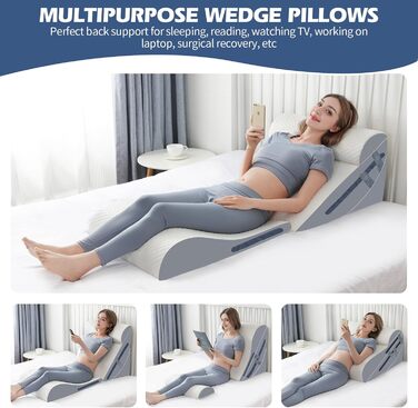 Набір з 4 подушок-кусочків з memory foam для підтримки спини та попереку. Подушки-кусочки для лікування болю в спині, після операцій, для сну.
