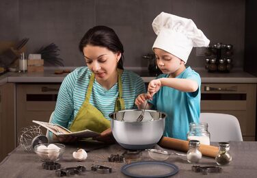 Набір мисок з нержавіючої сталі з кришками [3 шт.] 1л + 2.5л + 4.5л | Миски для перемішування, салатники, набір мисок | Нековзні, складаються, придатні для миття в посудомийній машині