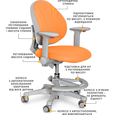 Дитяче крісло Evo-kids Mio OR (арт.Y-407 OR)