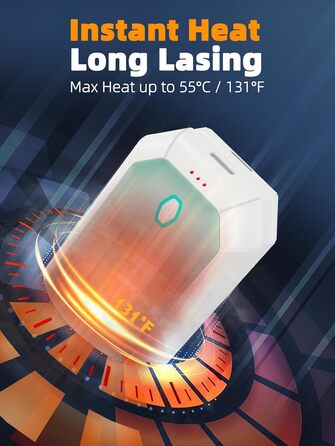 Електричний грілка для рук ITSHINY, набір 2 шт., 3 режими нагріву, USB-зарядка, для чоловіків, кемпінгу та полювання (синій)