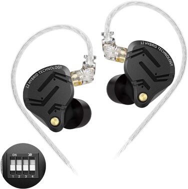 Навушники KEEPHIFI KZ ZAR IEM 7BA1DD гібридний драйвер HiFi шумоізоляція 2-контактний знімний кабель