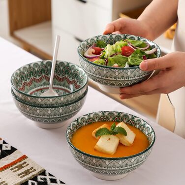 Набір посуду Vancasso MANDALA 48 предметів: сервіз для 12 осіб, ручна робота, богемський стиль