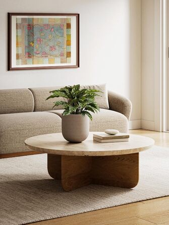 Керамічні горщики для квітів LE TAUCI, 20 см (сірий) з дренажним отвором