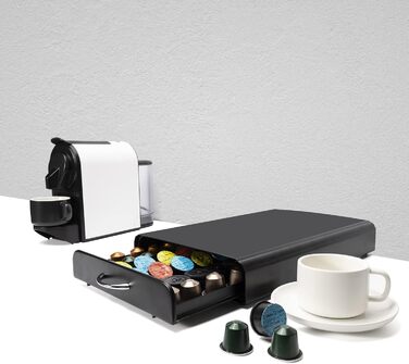 Організатор для капсул Nespresso, металевий, чорний, на 60 штук