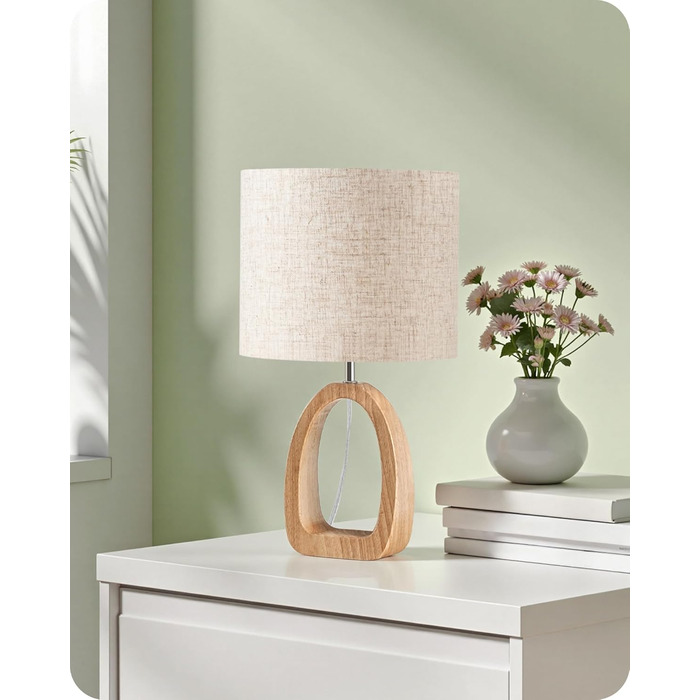 Дерев'яна торшерна лампа GOEBLESON для спальні, вітальні, готелю. Сучасний дизайн, кольор сірий, E27, LED 2700K, кільцева форма, ZME07TLD05N1