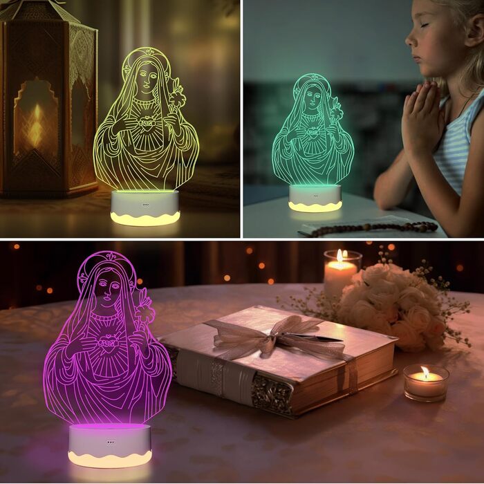 Трактор Attivolife 3D Illusion Lamp, 16 кольорів, з можливістю затемнення, USB, декоративний подарунок для дітей (lady1)