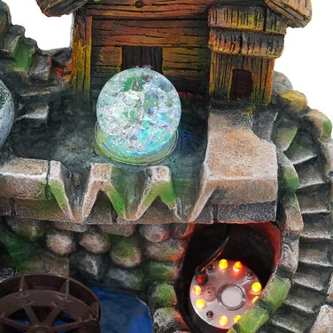 Кімнатний фонтан з LED підсвіткою - настільний фонтан, водоспад, фонтан з туманом для дому та офісу