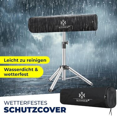 Інфрачервовий обігрівач KESSER® 2500W з захисним чохлом та телескопічним штативом – для тераси, вітальні, дачі