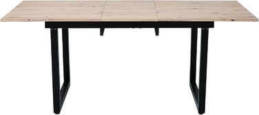 Розсувний обідній стіл Merax, 140/180x80x75 см, білий, металеві ніжки