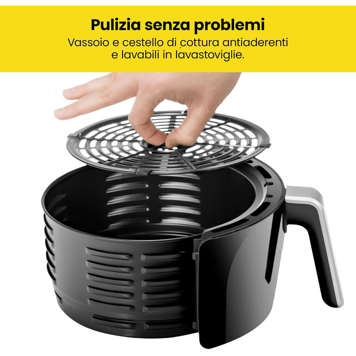 Фритюрниця Chefman 2L: компактна, чорна, з антипригарним кошиком та цифровим таймером