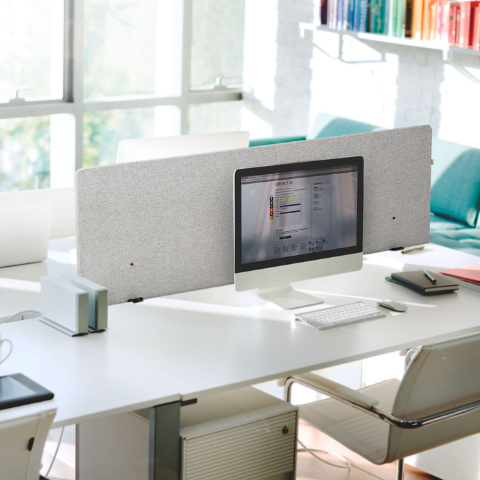 Акустична перегородка для офісу FLEXMIUT D 180 см світло-сіра hjh OFFICE