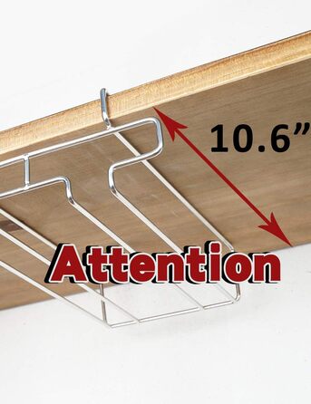 Підставка для склянок BAFVT – 2-ярусна, з нержавіючої сталі, для кріплення під шафу, органайзер для зберігання склянок