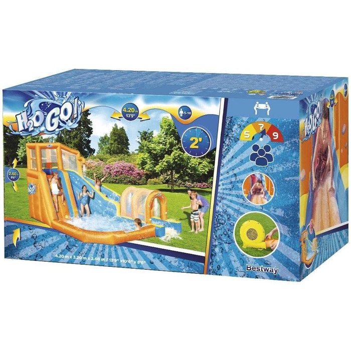 Надувний водний парк Bestway H2OGO! Hurricane 420x320x260 см з постійним нагнітачем