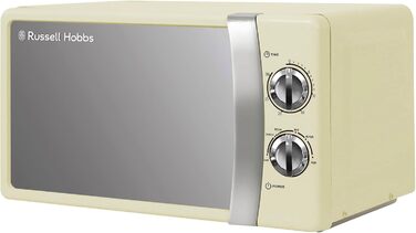 Мікрохвильова піч Russell Hobbs RHMM701C Solo, 17 л, 700 Вт, кремовий колір - з таймером, розморожуванням та 5 рівнями потужності