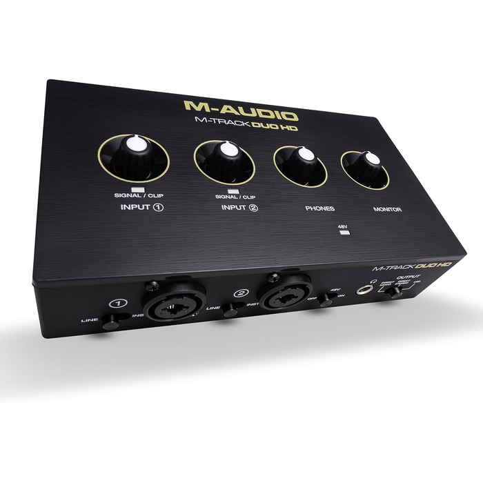 M-Audio M-Track Duo - USB аудіоінтерфейс для запису, стрімінгу та подкастингу (2 XLR/Line входи, 192kHz, USB-C)