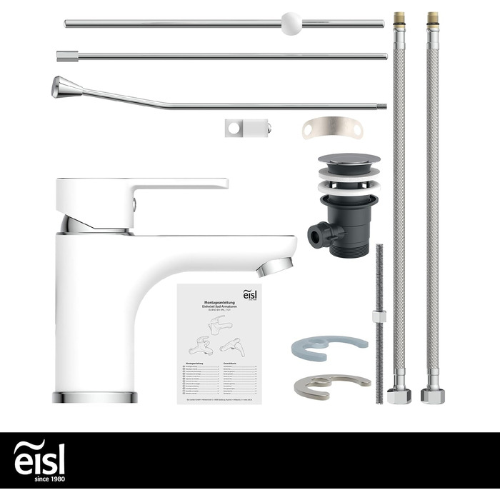 Змішувач для ванни DIZIANI DIZIANI, однорегуляторний, перемикач душ/ванна, хром/білий