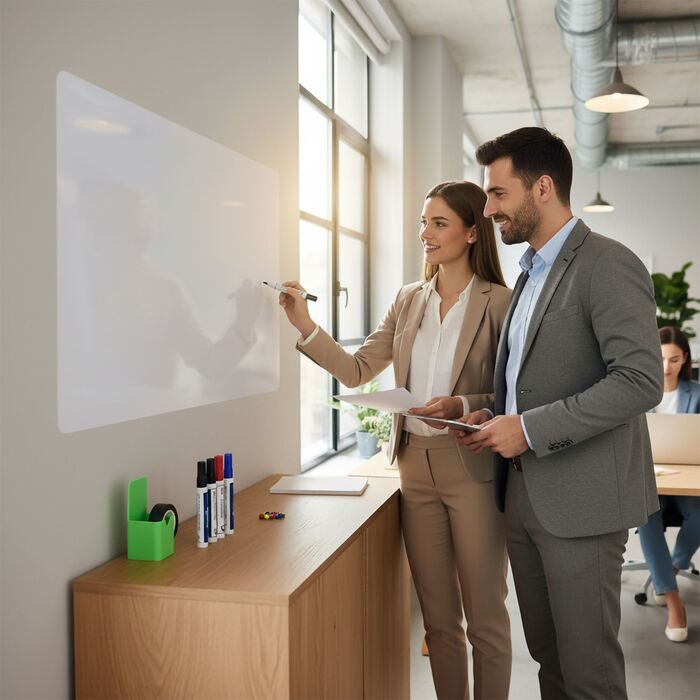 Дошка для письма на магнітній плівці Relaxdays з аксесуарами